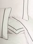 L'essentiel linge de maison Mahur Juego de funda de edredón doble blanco y negro
